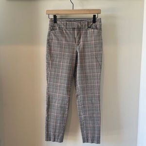 Old Navy Plaid Pixie High Rise Pants Office Work Pants